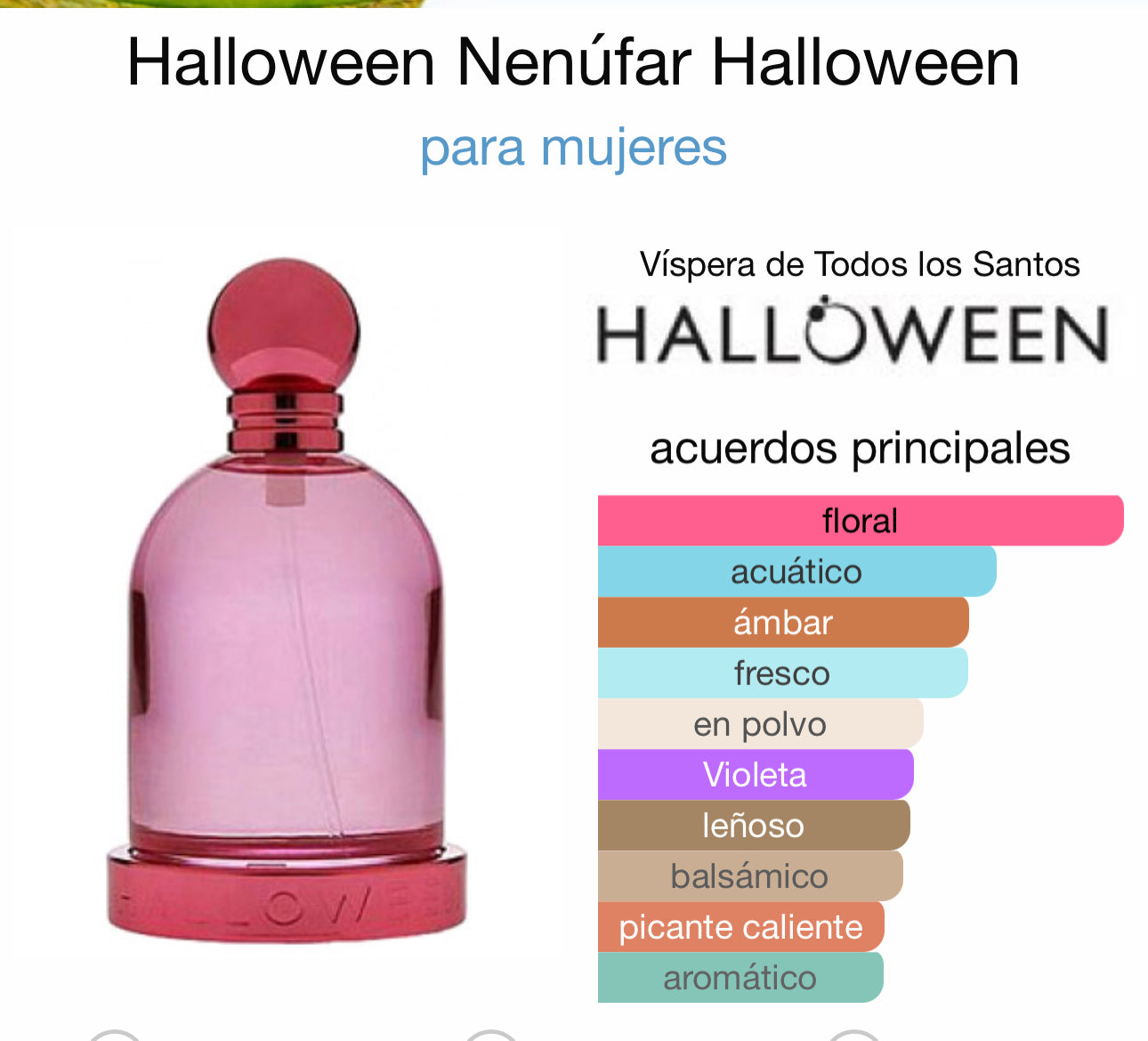 Halloween water lili Nenúfar Halloween para mujeres 100ml