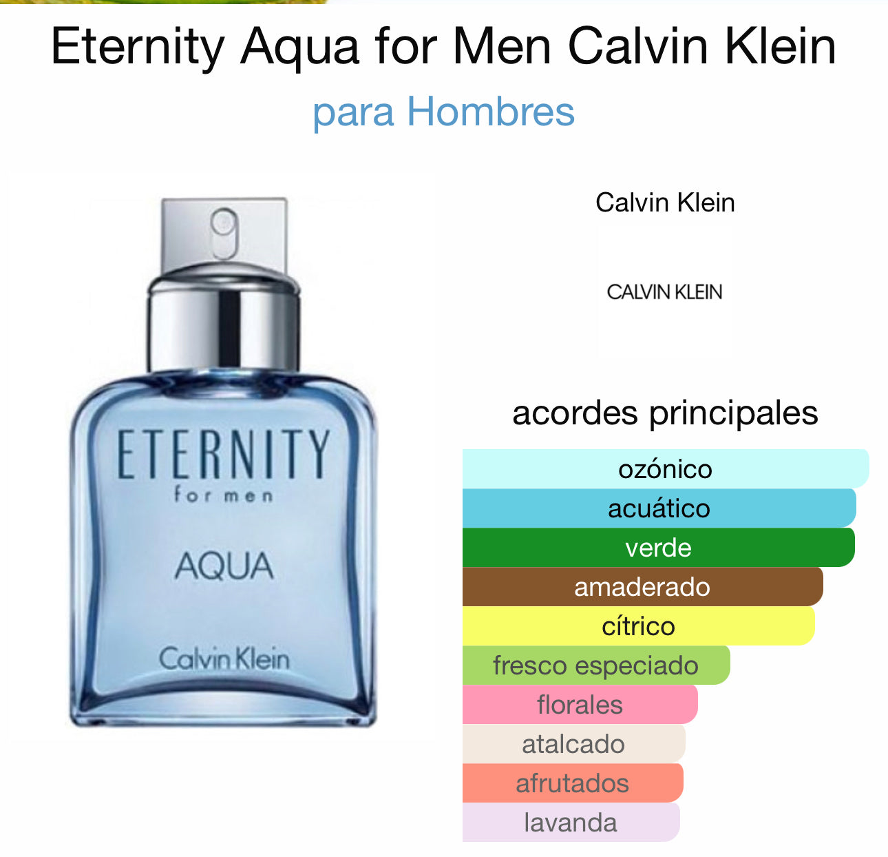 Eternity Aqua for Men Calvin Klein EDT 100ml
