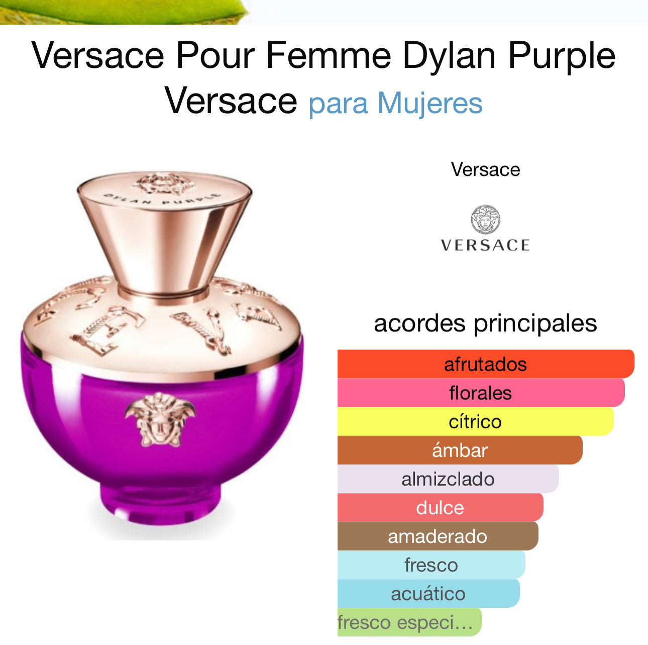 Versace Pour Femme Dylan Purple Versace para Mujeres EDP 100ml