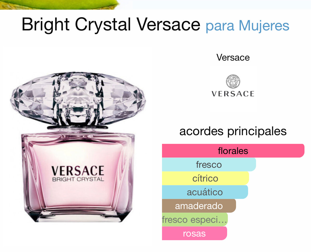 Bright Crystal Versace para Mujeres EDT 90ml