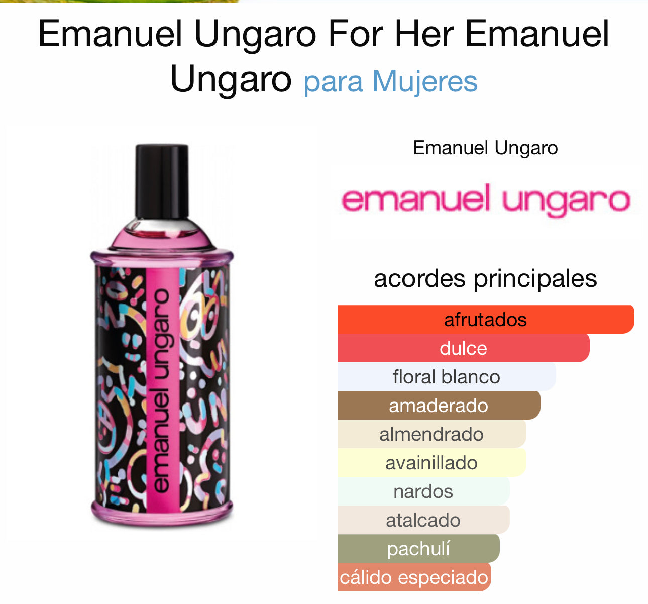 Emanuel Ungaro For Her Emanuel Ungaro para Mujeres EDP 100ml