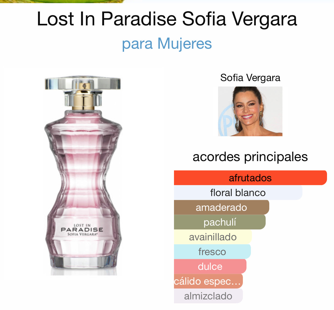 Lost In Paradise Sofia Vergara para Mujeres EDP 100ml