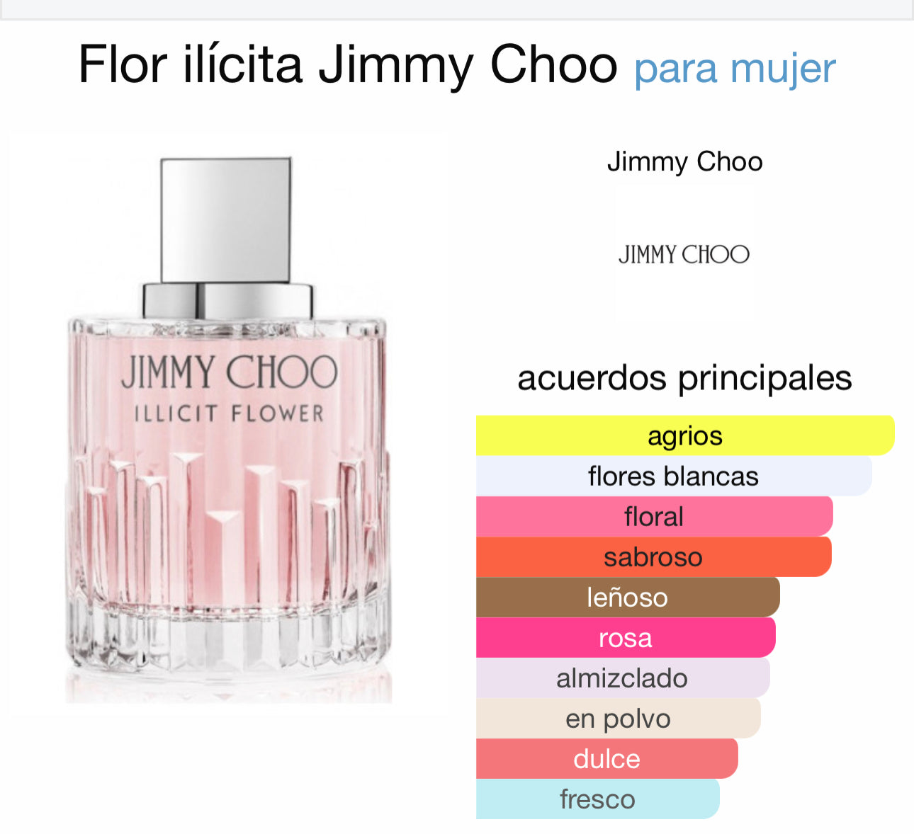 Flor ilícita Jimmy Choo para mujer EDT 100ml