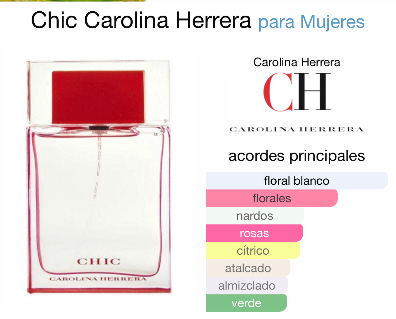 Chic Carolina Herrera para Mujeres 100ml l’Eau