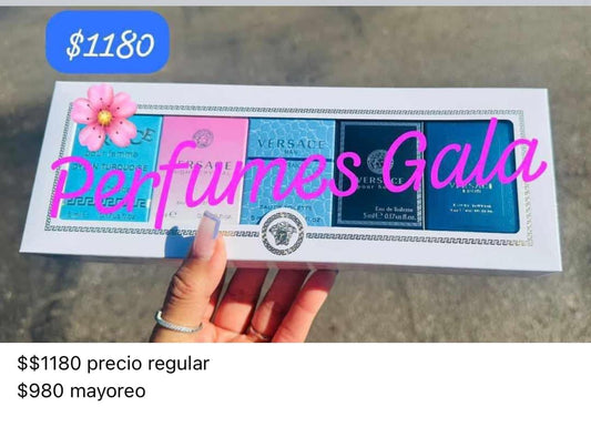 Versace mini set 5 piezas 5ml