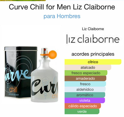 Curve Chill for Men Liz Claiborne cologne 125ml