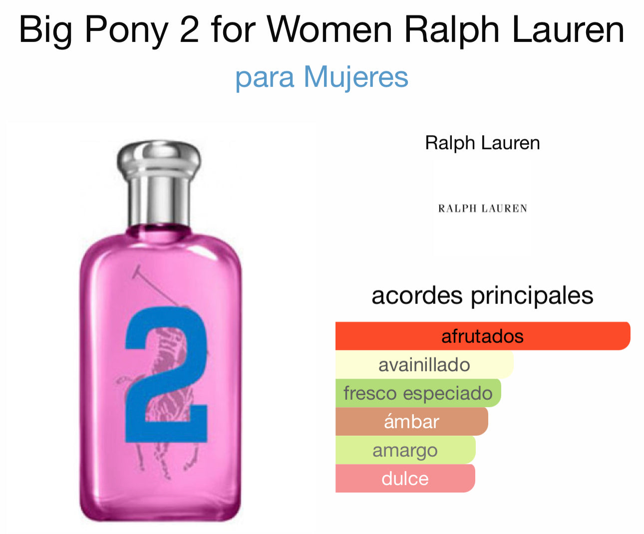 Big Pony 2 for Women Ralph Lauren para Mujeres EDT 100ml