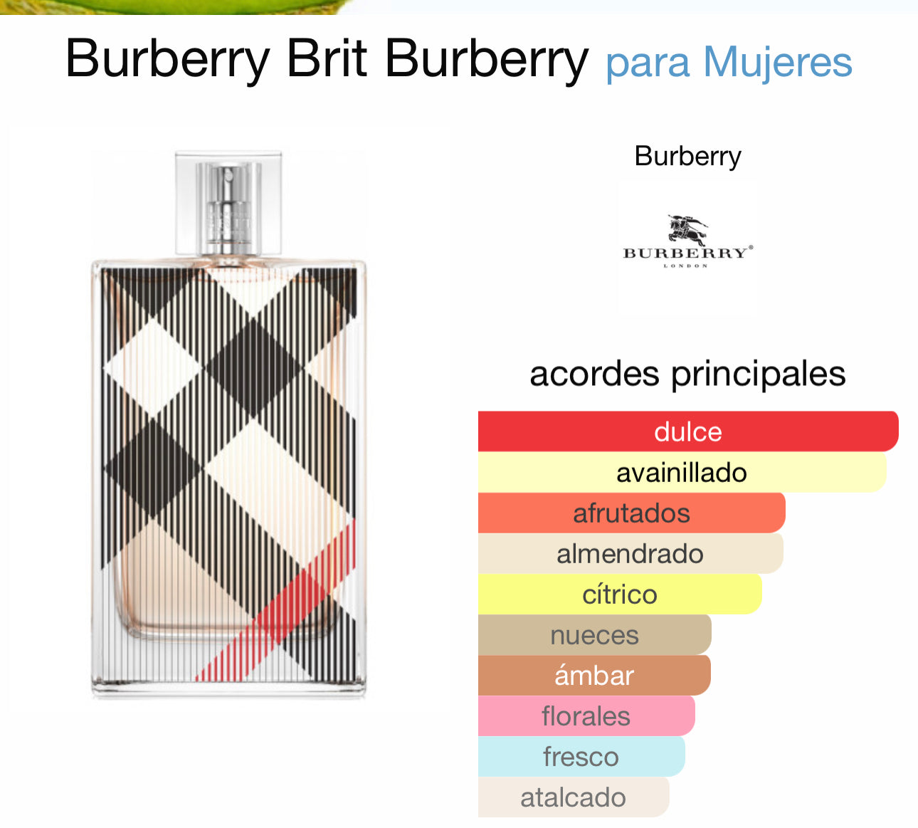 Burberry Brit Burberry para Mujeres EDP 100ml