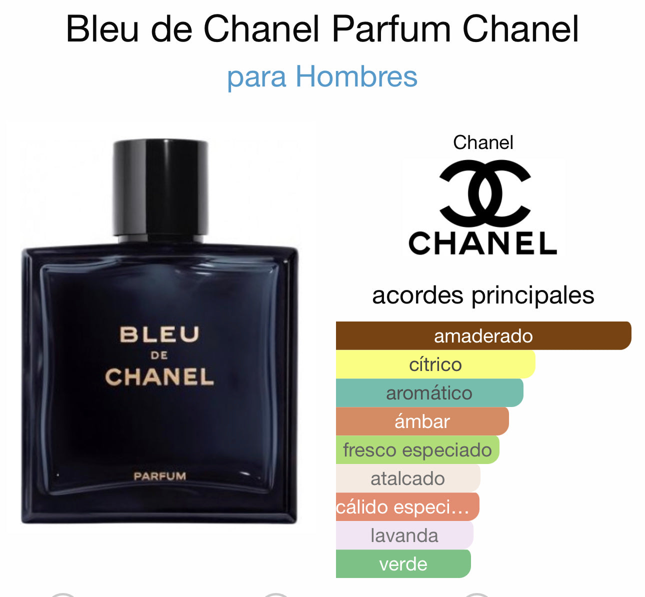 Bleu de Chanel Parfum Chanel para Hombres EDP 100ml