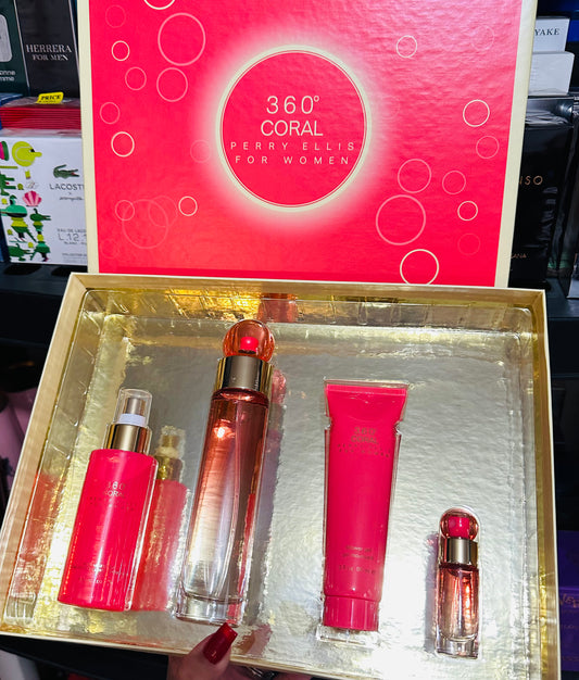 Perry Ellis coral set 4pc.