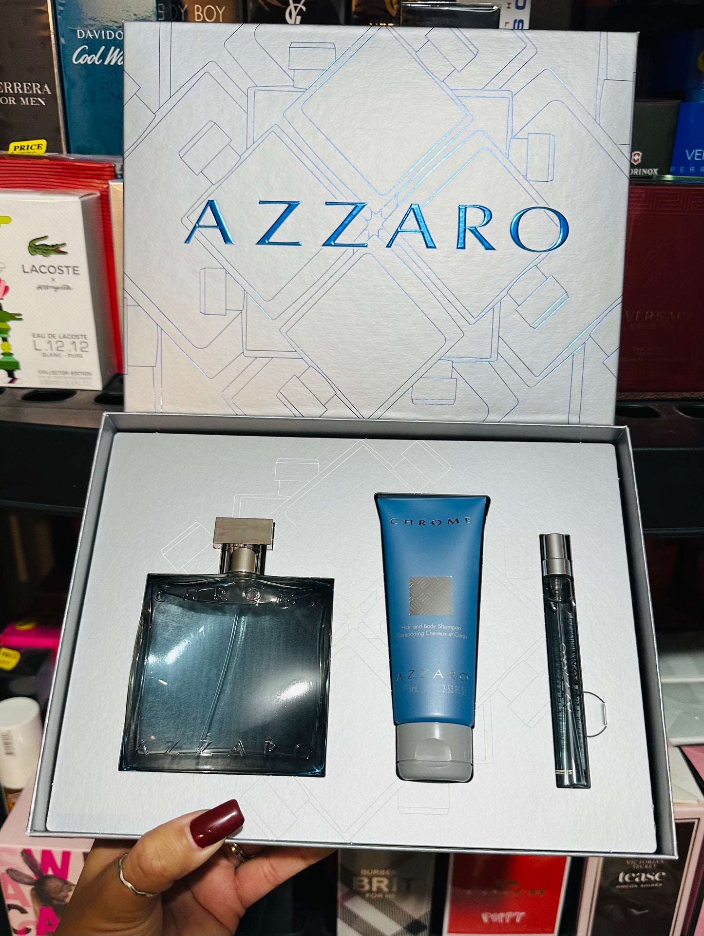 AZZARO CHROME SET 3 piezas